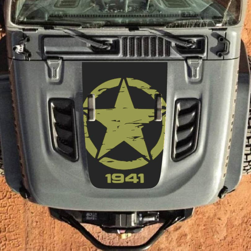 Hood Decal for Jeep Wrangler JL JLU Gladiator JT Rubicon Hood 2018+ Style #29