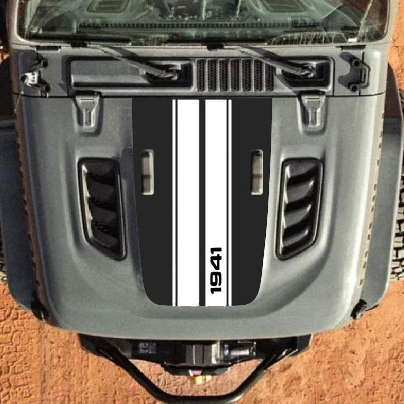 Hood Decal for Jeep Wrangler JL JLU Gladiator JT Rubicon Hood 2018+ Style #56