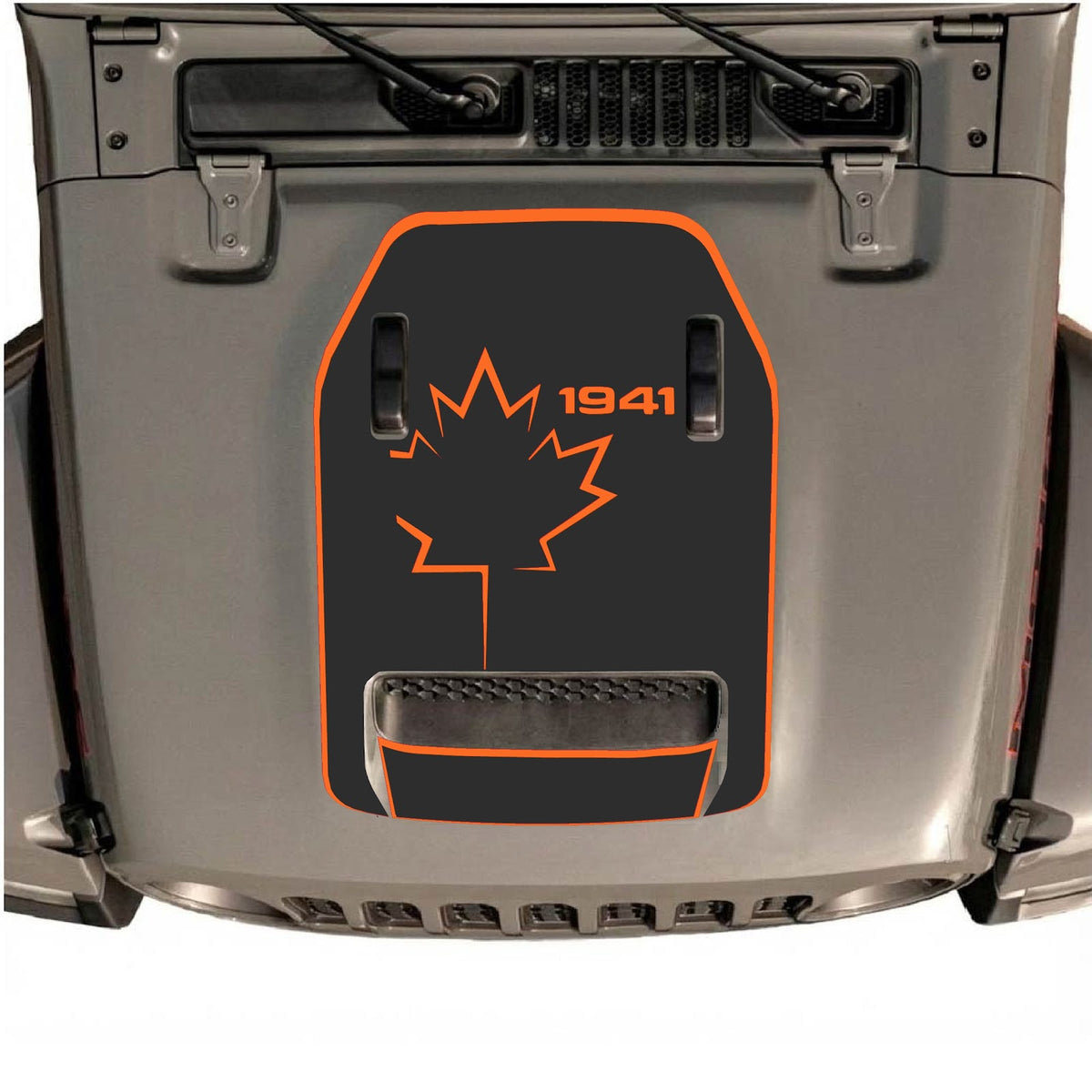 Autocollant de capot CarCode pour Jeep Wrangler JL/JLU Rubicon 392 et JT Gladiator Mojave 2020-2026, style n°21, affiché sur le capot du véhicule