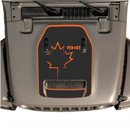 Autocollant de capot CarCode pour Jeep Wrangler JL/JLU Rubicon 392 et JT Gladiator Mojave 2020-2026, style n°21, affiché sur le capot du véhicule