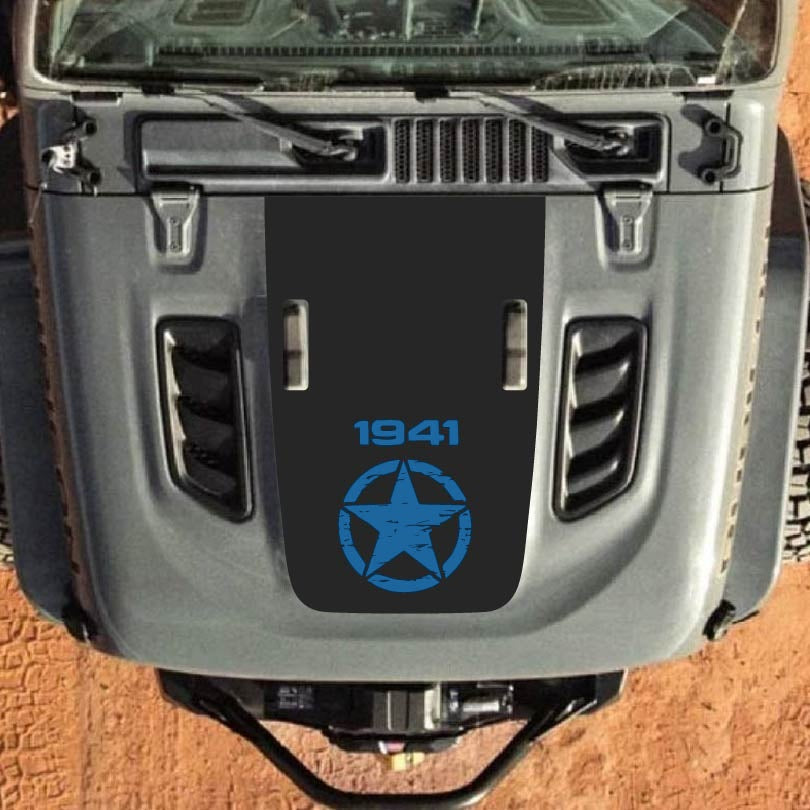 Hood Decal for Jeep Wrangler JL JLU Gladiator JT Rubicon Hood 2018+ Style #17