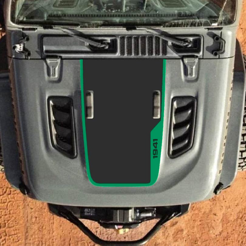 Hood Decal for Jeep Wrangler JL JLU Gladiator JT Rubicon Hood 2018+ Style #12