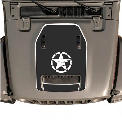 CarCode hood decal for Jeep Wrangler JL/JLU Rubicon 392 and JT Gladiator Mojave, style #45, visible on vehicle hood.