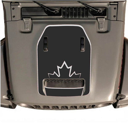 CarCode hood decal for Jeep Wrangler JL/JLU Rubicon 392 and JT Gladiator Mojave 2020-2026, style #19, shown on vehicle hood.