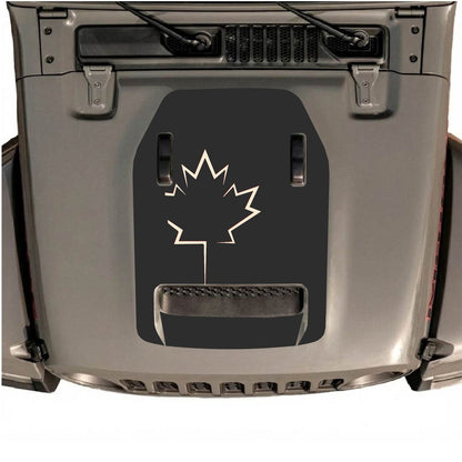 CarCode hood decal for Jeep Wrangler JL/JLU Rubicon 392 and Gladiator Mojave 2020-2026, stylish vehicle decal in black.