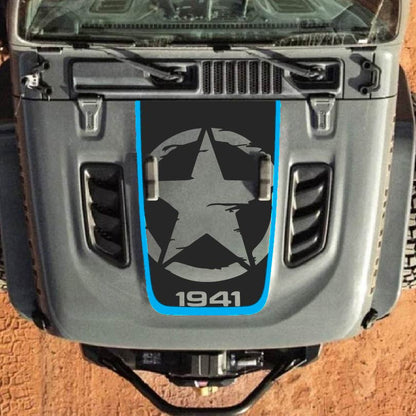 Hood Decal for Jeep Wrangler JL JLU Gladiator JT Rubicon Hood 2018+ Style #85