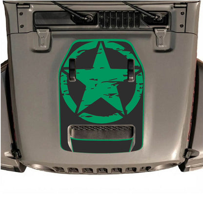 CarCode hood decal for Jeep Wrangler JL/JLU Rubicon 392 and JT Gladiator Mojave 2020-2026, stylish graphic design on vehicle's hood