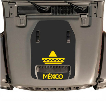 CarCode hood decal for Jeep Wrangler JL/JLU Rubicon 392 and JT Gladiator Mojave, style #16, displayed on vehicle hood.