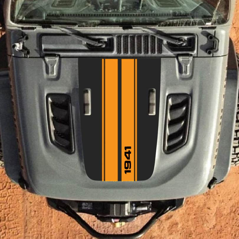 Hood Decal for Jeep Wrangler JL JLU Gladiator JT Rubicon Hood 2018+ Style #56