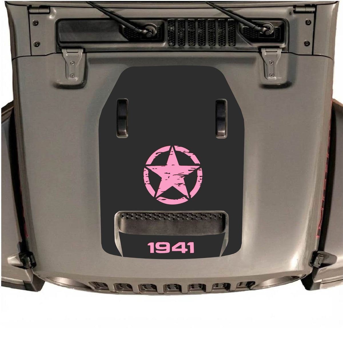 Autocollant de capot CarCode pour Jeep Wrangler JL/JLU Rubicon 392 et JT Gladiator Mojave 2020-2026, style n°44, avec motif détaillé sur le capot
