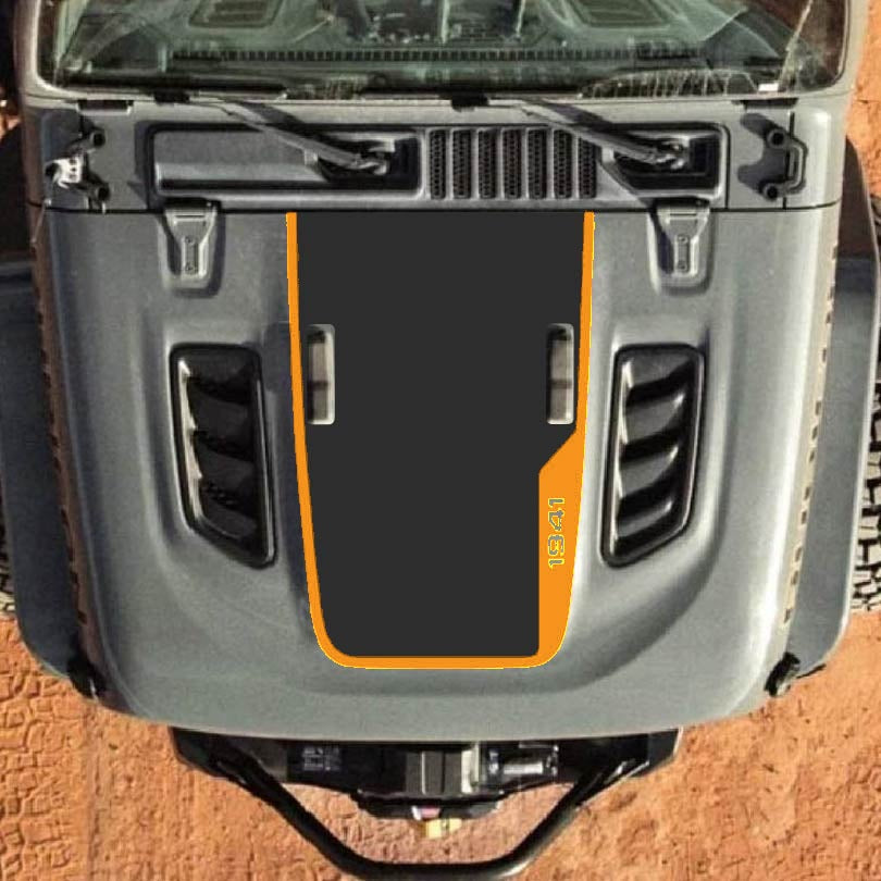 Hood Decal for Jeep Wrangler JL JLU Gladiator JT Rubicon Hood 2018+ Style #72