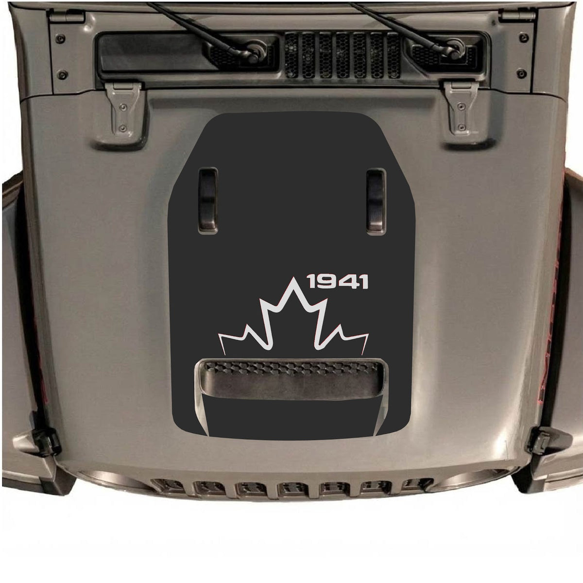 Jeep Wrangler JL/JLU Rubicon 392 hood decal by CarCode, stylish graphic design for 2020-2026 Jeep models