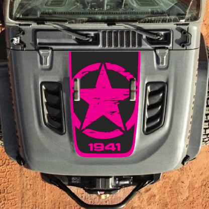Hood Decal for Jeep Wrangler JL JLU Gladiator JT Rubicon Hood 2018+ Style #31