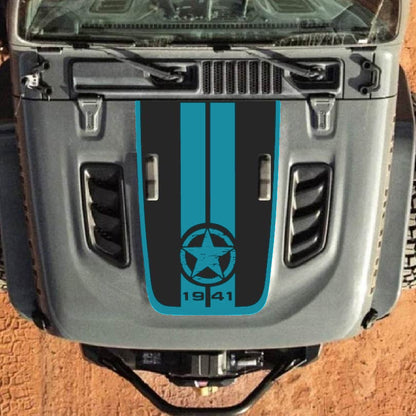 Hood Decal for Jeep Wrangler JL JLU Gladiator JT Rubicon Hood 2018+ Style #58