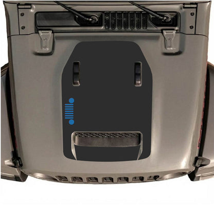 CarCode hood decal for Jeep Wrangler JL/JLU Rubicon 392 and JT Gladiator Mojave 2020-2026, stylish automotive decal design.