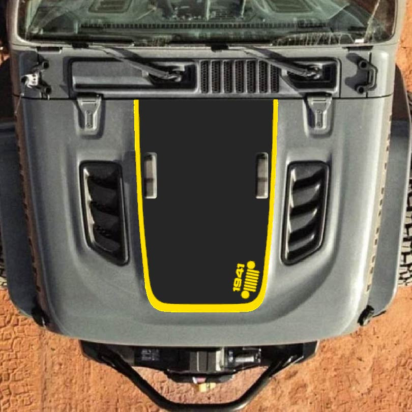 Hood Decal for Jeep Wrangler JL JLU Gladiator JT Rubicon Hood 2018+ Style #02