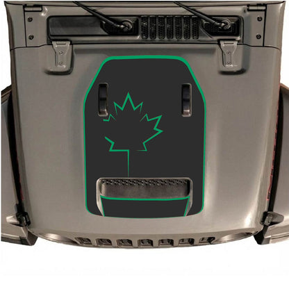 CarCode hood decal for Jeep Wrangler JL/JLU Rubicon 392 and JT Gladiator Mojave 2020-2026, stylish automotive decal design.