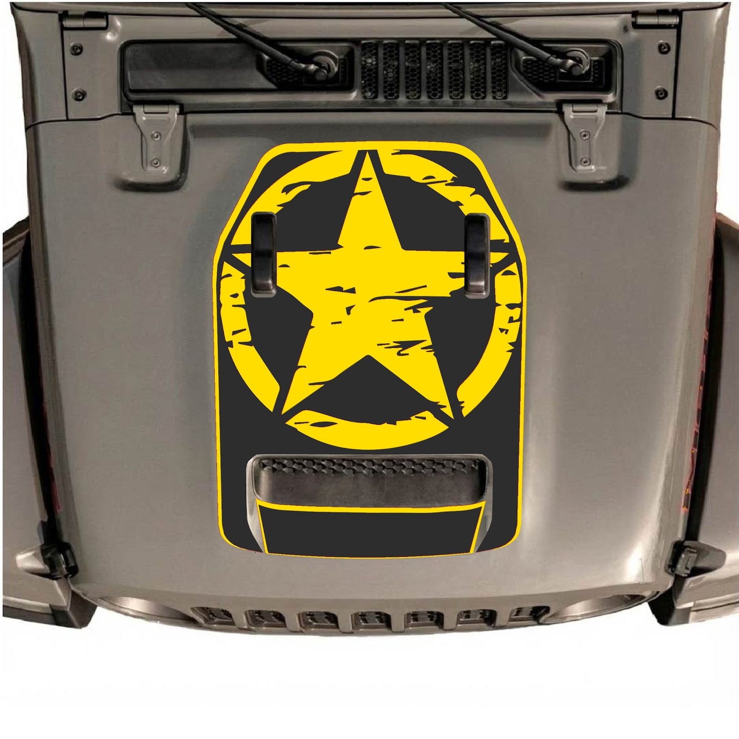 CarCode hood decal for Jeep Wrangler JL/JLU Rubicon 392 and JT Gladiator Mojave 2020-2026, stylish decal design on vehicle hood