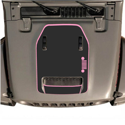 CarCode hood decal for Jeep Wrangler JL/JLU Rubicon 392 and JT Gladiator Mojave 2020-2026, stylish graphic design on hood surface
