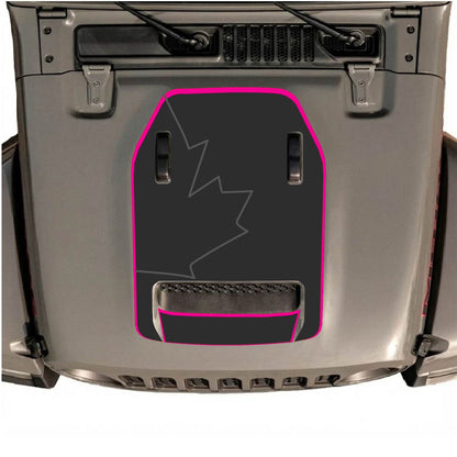 CarCode hood decal for Jeep Wrangler JL/JLU Rubicon 392 and JT Gladiator Mojave, stylish design on vehicle hood.