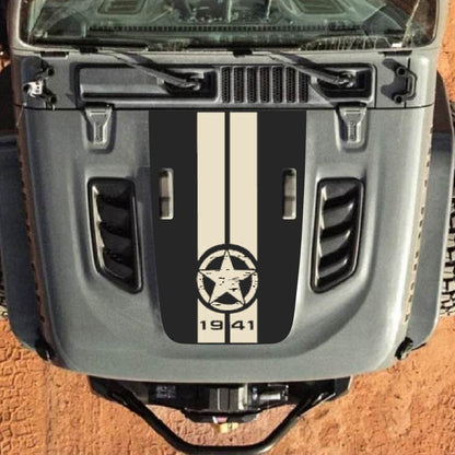 Hood Decal for Jeep Wrangler JL JLU Gladiator JT Rubicon Hood 2018+ Style #57