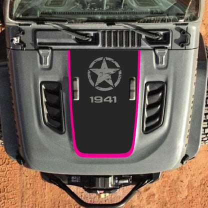 Hood Decal for Jeep Wrangler JL JLU Gladiator JT Rubicon Hood 2018+ Style #86