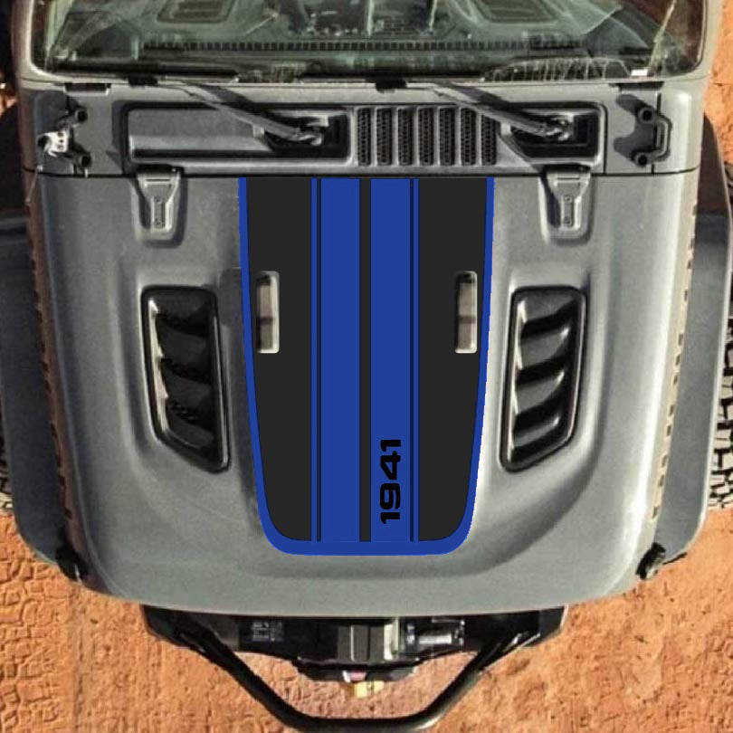 Hood Decal for Jeep Wrangler JL JLU Gladiator JT Rubicon Hood 2018+ Style #61