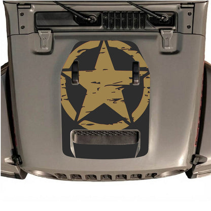 CarCode hood decal for Jeep Wrangler JL/JLU Rubicon 392 and Gladiator Mojave 2020-2026, style #36, featuring bold graphic design.