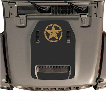Autocollant de capot CarCode pour Jeep Wrangler JL/JLU Rubicon 392 et JT Gladiator Mojave, style #42, motif noir sur le capot du véhicule