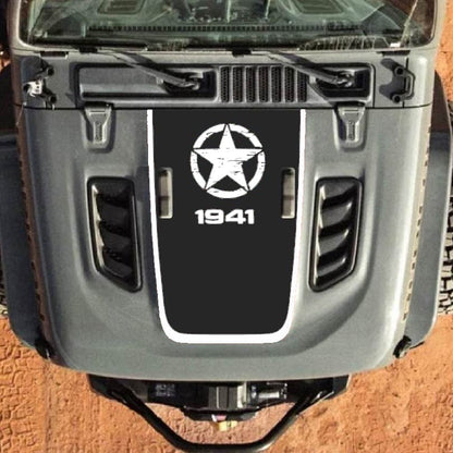 Hood Decal for Jeep Wrangler JL JLU Gladiator JT Rubicon Hood 2018+ Style #23