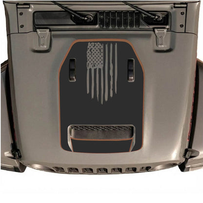 CarCode Hood Decal for Jeep Wrangler JL/JLU Rubicon 392 and JT Gladiator Mojave 2020-2026, style #84, shown on vehicle hood