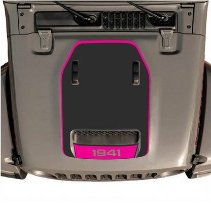 CarCode hood decal for Jeep Wrangler JL/JLU Rubicon 392 and Gladiator Mojave 2020-2026, stylish graphic design on vehicle hood