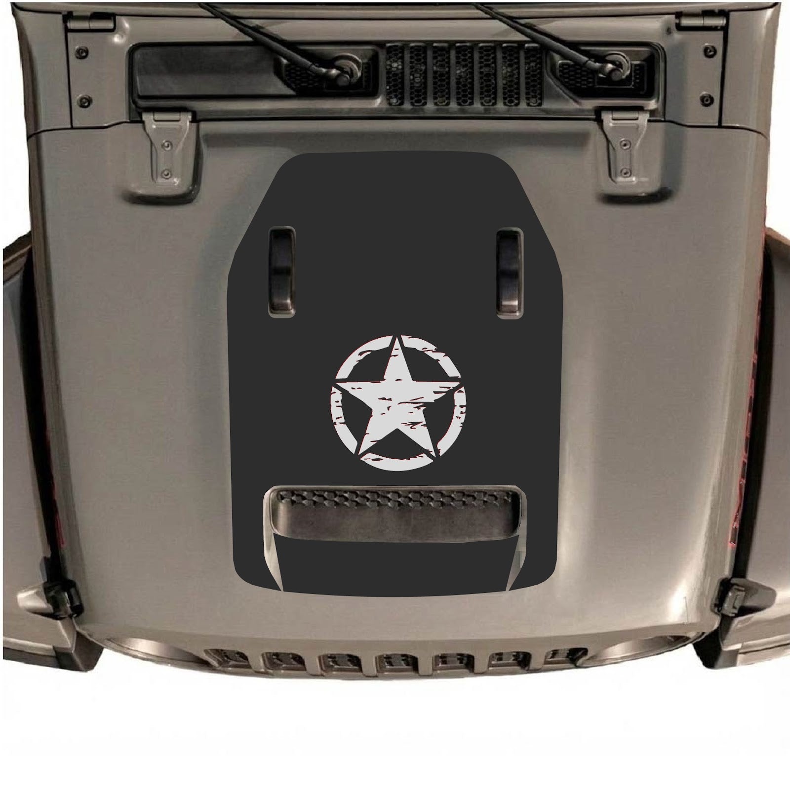 CarCode hood decal for Jeep Wrangler JL/JLU Rubicon 392 and JT Gladiator Mojave, stylish design on vehicle's hood.