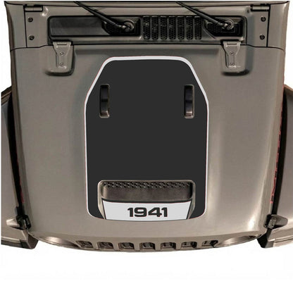CarCode hood decal for Jeep Wrangler JL/JLU Rubicon 392 and JT Gladiator Mojave 2020-2026, Style #63, shown on vehicle hood.
