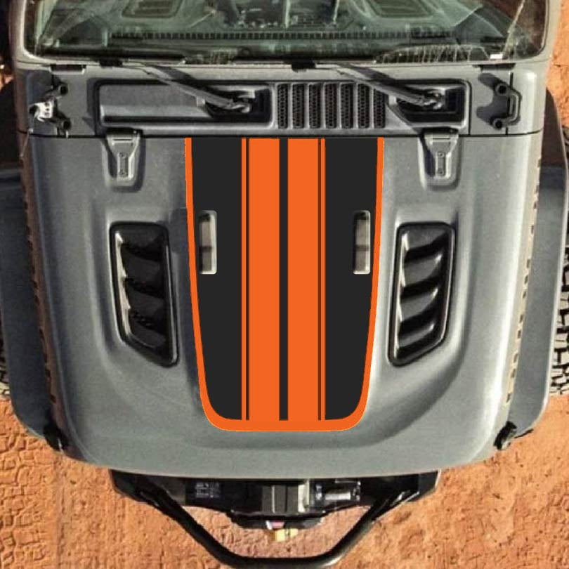 Hood Decal for Jeep Wrangler JL JLU Gladiator JT Rubicon Hood 2018+ Style #60