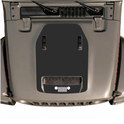 CarCode hood decal for Jeep Wrangler JL/JLU Rubicon 392 and JT Gladiator Mojave, style #62, shown on vehicle with detailed design