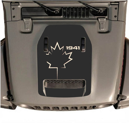 CarCode hood decal for Jeep Wrangler JL/JLU Rubicon 392 and JT Gladiator Mojave, stylish design on vehicle hood.