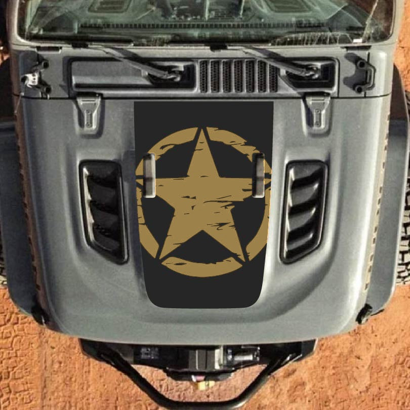Hood Decal for Jeep Wrangler JL JLU Gladiator JT Rubicon Hood 2018+ Style #24