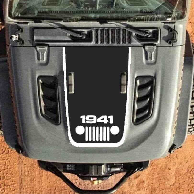 Hood Decal for Jeep Wrangler JL JLU Gladiator JT Rubicon Hood 2018+ Style #14
