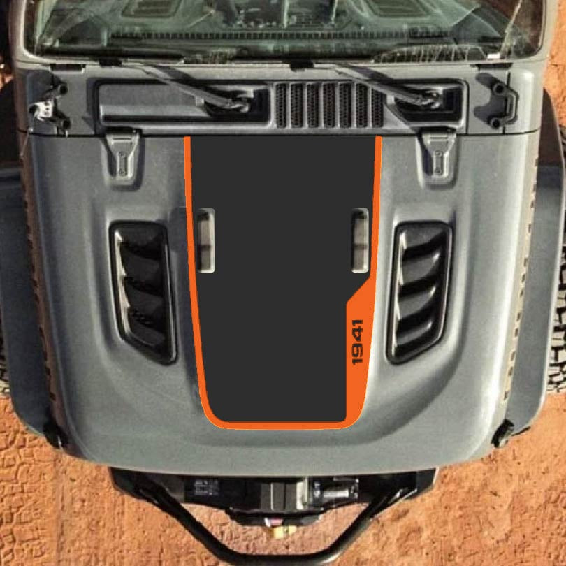 Hood Decal for Jeep Wrangler JL JLU Gladiator JT Rubicon Hood 2018+ Style #12