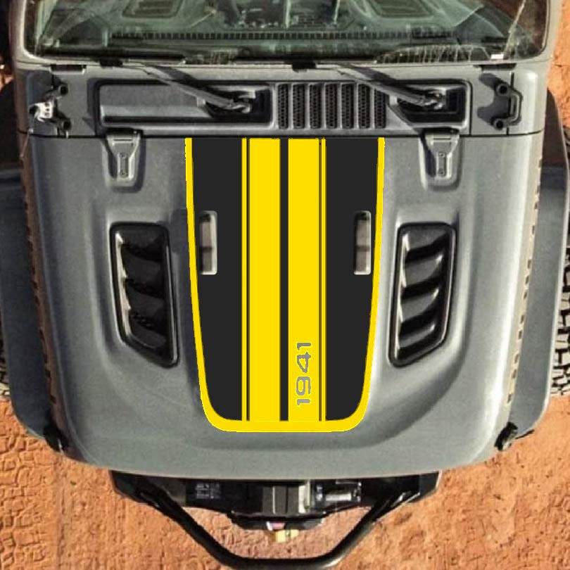 Hood Decal for Jeep Wrangler JL JLU Gladiator JT Rubicon Hood 2018+ Style #100