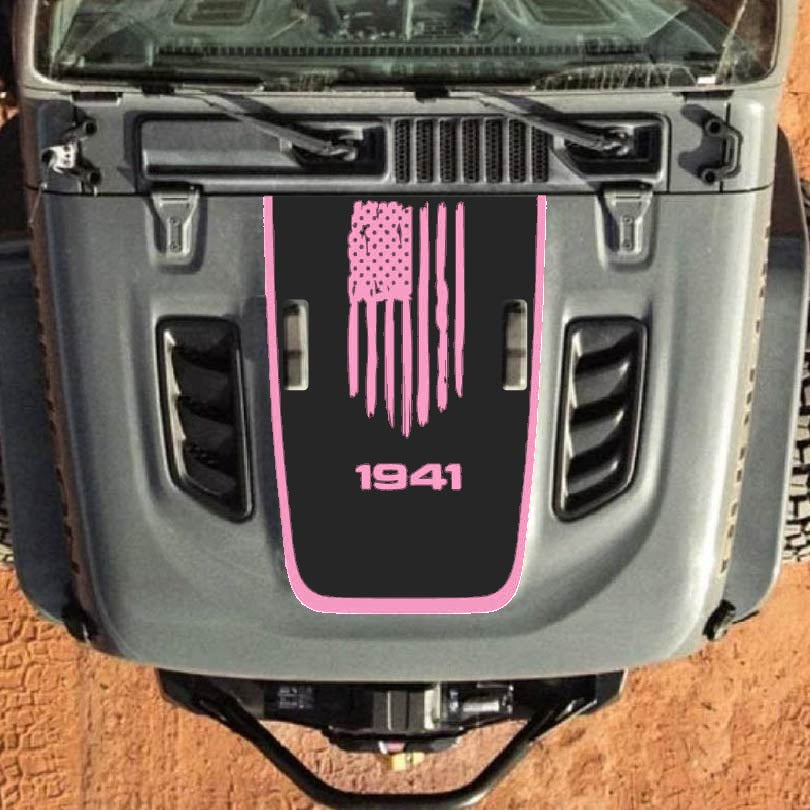 Hood Decal for Jeep Wrangler JL JLU Gladiator JT Rubicon Hood 2018+ Style #33