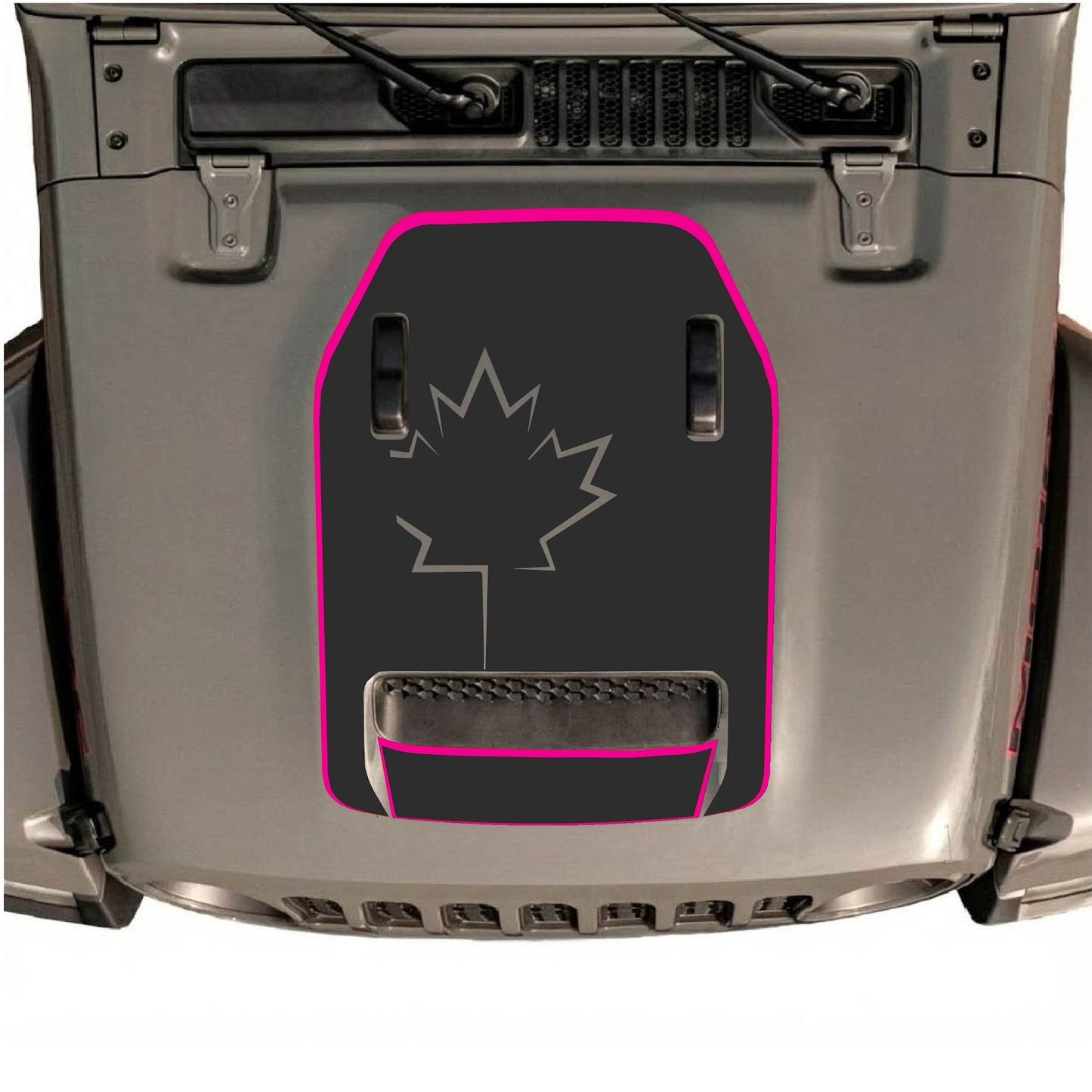 CarCode hood decal for Jeep Wrangler JL/JLU Rubicon 392 and JT Gladiator Mojave, stylish graphic for 2020-2026 models.
