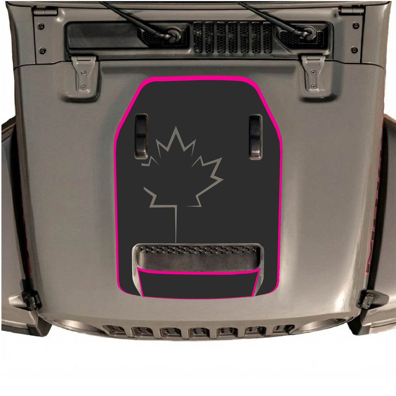 CarCode hood decal for Jeep Wrangler JL/JLU Rubicon 392 and JT Gladiator Mojave, stylish graphic for 2020-2026 models.