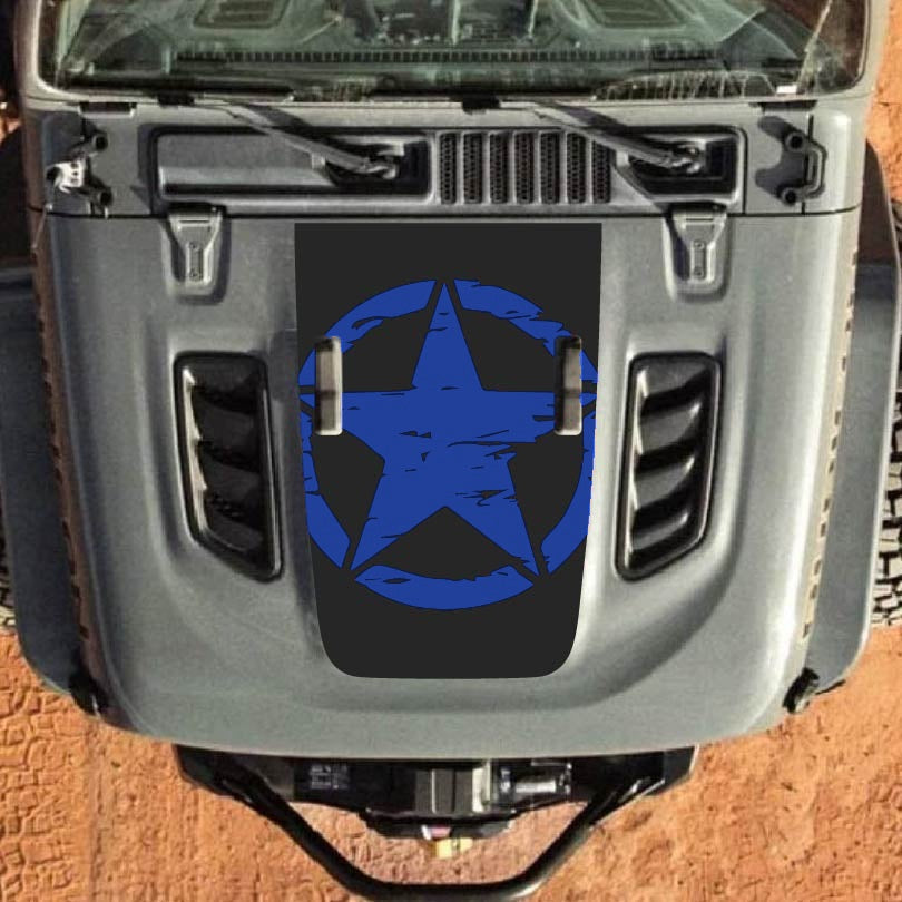 Hood Decal for Jeep Wrangler JL JLU Gladiator JT Rubicon Hood 2018+ Style #24