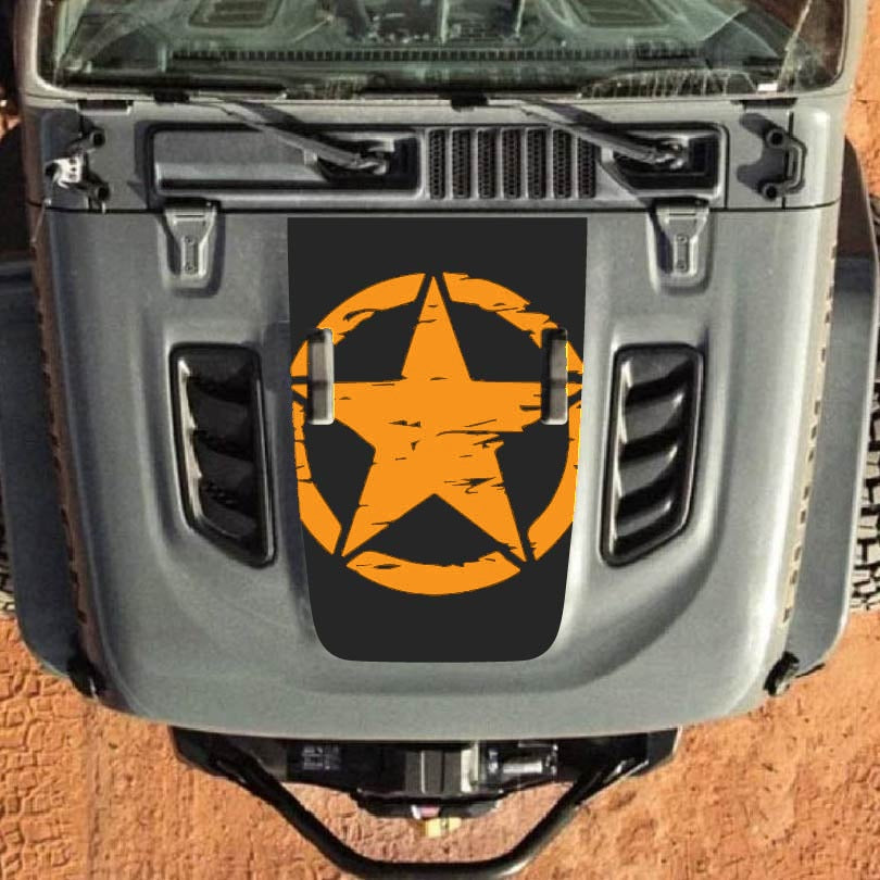 Hood Decal for Jeep Wrangler JL JLU Gladiator JT Rubicon Hood 2018+ Style #24