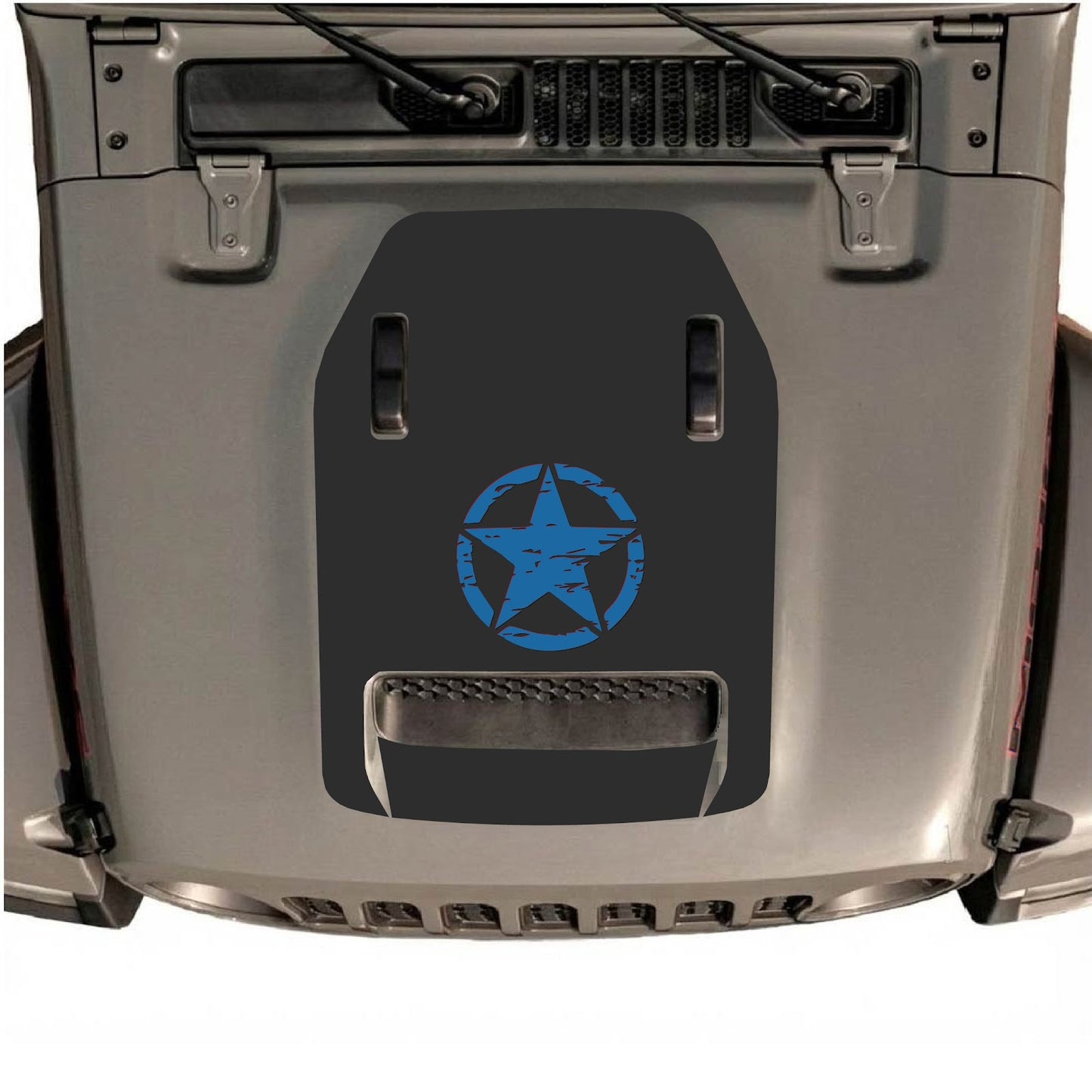 CarCode hood decal for Jeep Wrangler JL/JLU Rubicon 392 and JT Gladiator Mojave, style #46, shown on vehicle hood