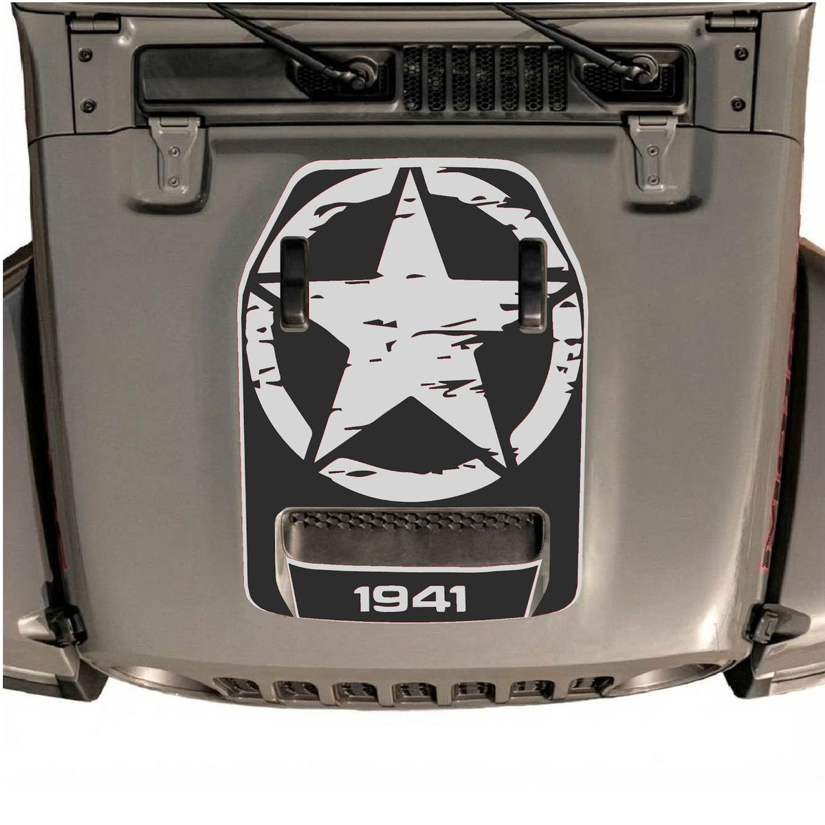 CarCode hood decal for Jeep Wrangler JL/JLU Rubicon 392 and JT Gladiator Mojave 2020-2026, style #33, visible on vehicle hood
