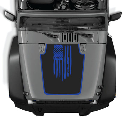 CarCode hood decal for Jeep Wrangler JK/JKU 2007-2018, Style #05, featuring bold, custom design on the vehicle's hood.