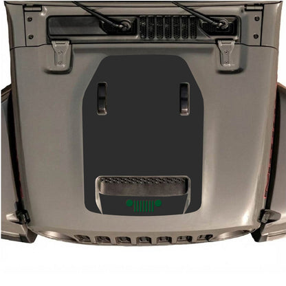 CarCode hood decal for Jeep Wrangler JL/JLU Rubicon 392 and JT Gladiator Mojave 2020-2026, style #62, shown on vehicle hood.